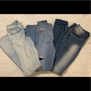 Lot of 3 Denim Jeans